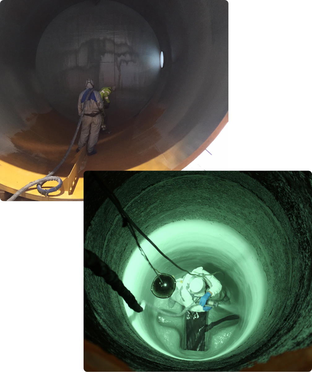 Low-pressure pure polyurea systems