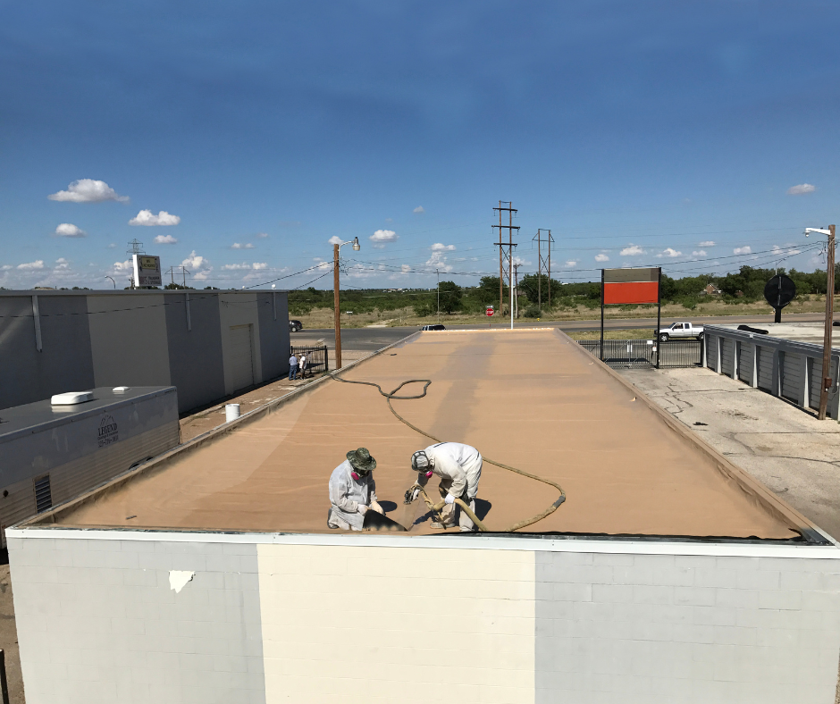 Coating a roof with polyurea