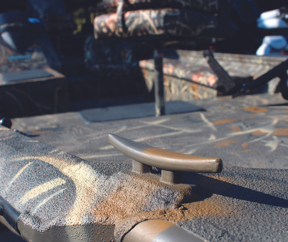 Coatings for OEMs on a boat cleat