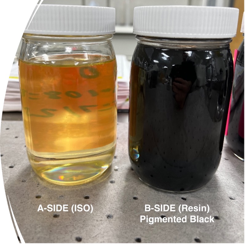 Jars of polyurea components