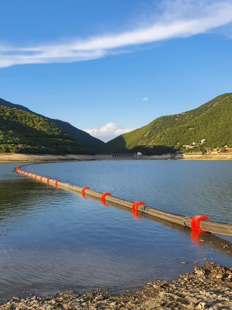 Marine piping protected with polyurea