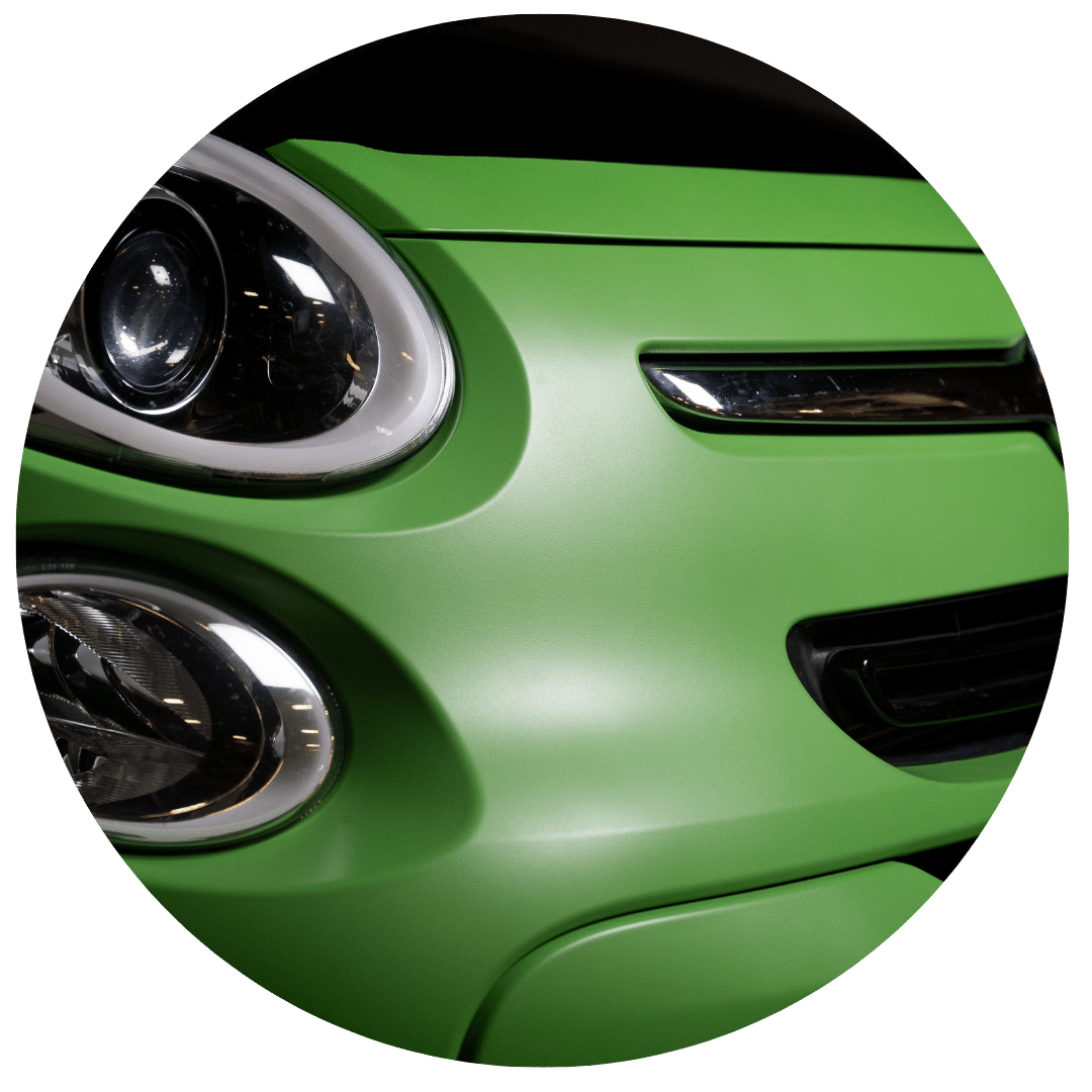 Polyaspartic coating on a vehicle bumper