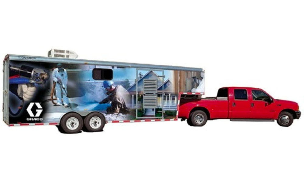 Mobile spray truck